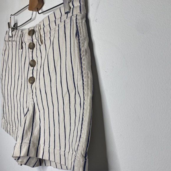 Madewell high Rise Emmett Button-Front Stripe Shorts Size 30 - Picture 4 of 13
